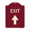 Signmission Exit Exit with Up Arrow Heavy-Gauge Aluminum Architectural Sign, 24" H, 18" L, BU-1824-24030 A-DES-BU-1824-24030 - alternate 1